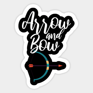 Archery arrow and bow Sticker